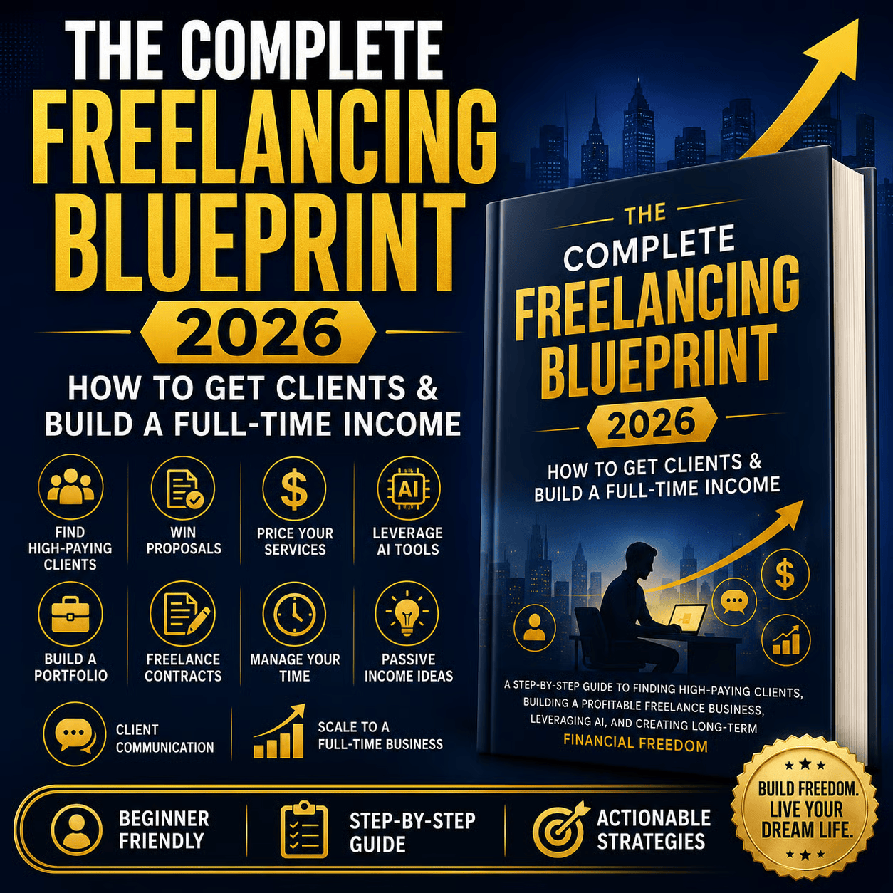 The Complete Freelancing Blueprint 2026 – 250+ Page Guide, Client Templates & AI Tools Bundle
