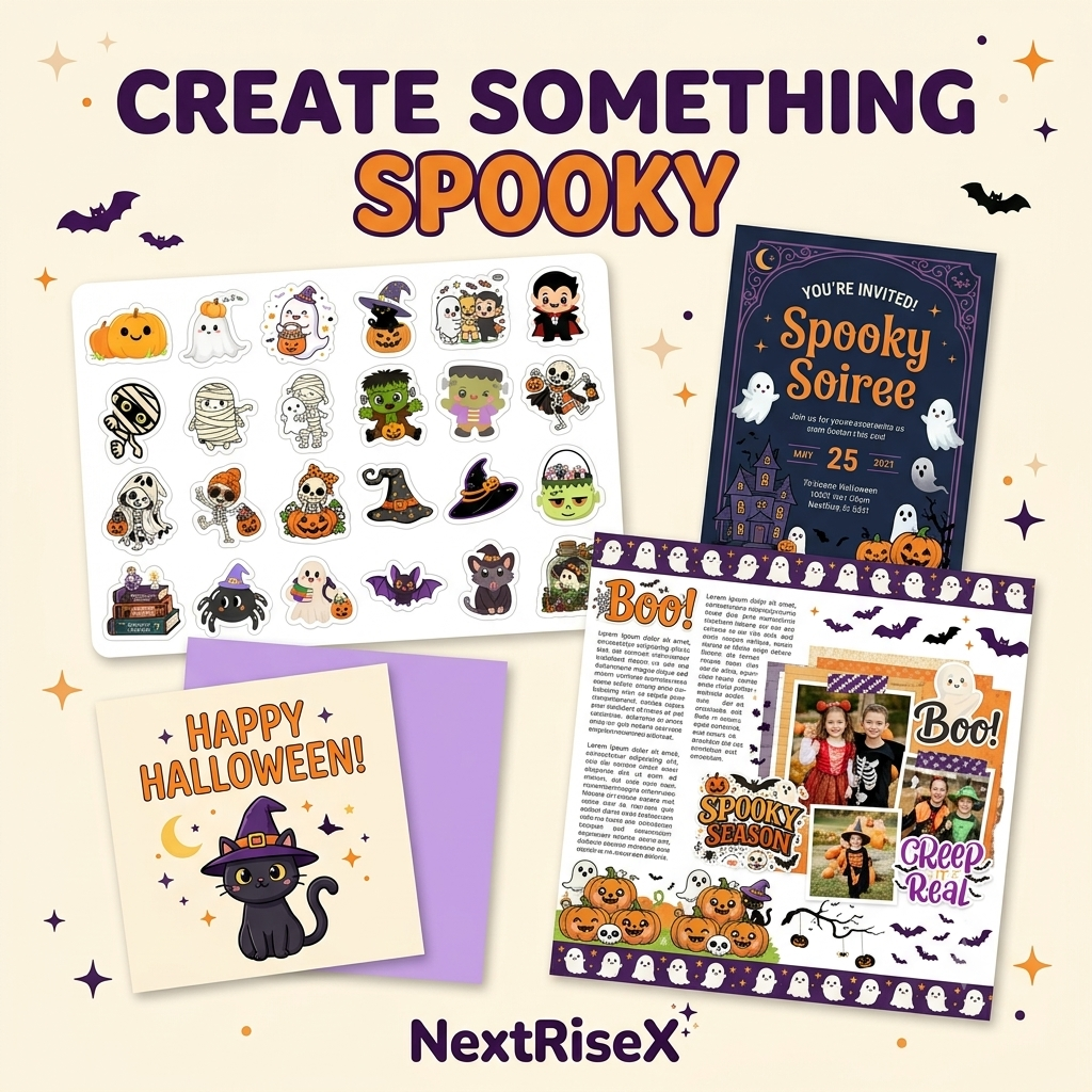 75 Cute Halloween PNG Clipart Bundle